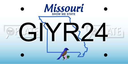 GIYR24 Missouri License Plate
