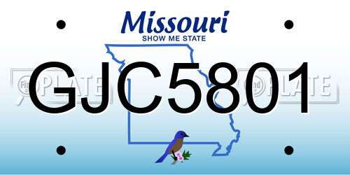 GJC5801 Missouri License Plate
