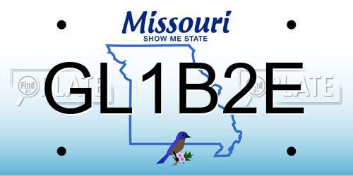 GL1B2E Missouri License Plate