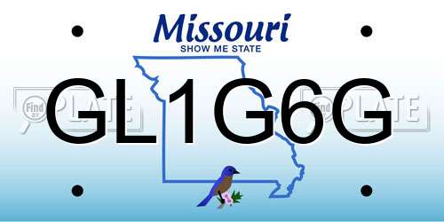 GL1G6G Missouri License Plate