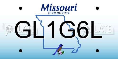 GL1G6L Missouri License Plate