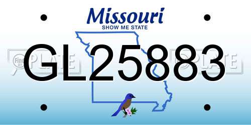 GL25883 Missouri License Plate