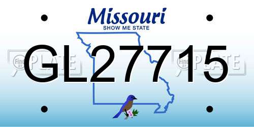 GL27715 Missouri License Plate