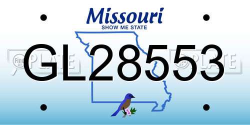 GL28553 Missouri License Plate