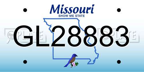 GL28883 Missouri License Plate