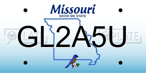 GL2A5U Missouri License Plate