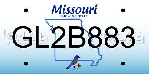 GL2B883 Missouri License Plate