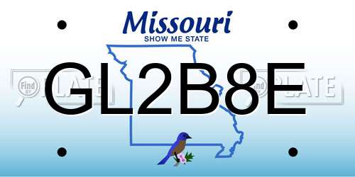 GL2B8E Missouri License Plate
