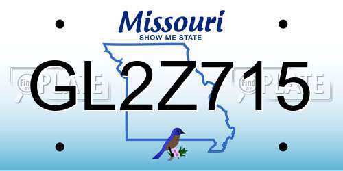 GL2Z715 Missouri License Plate