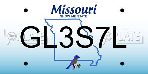 GL3S7L Missouri License Plate