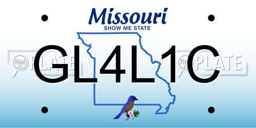 GL4L1C Missouri License Plate