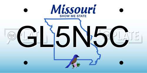 GL5N5C Missouri License Plate