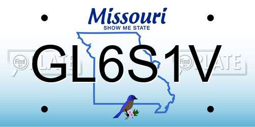 GL6S1V Missouri License Plate