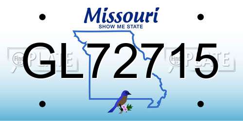 GL72715 Missouri License Plate