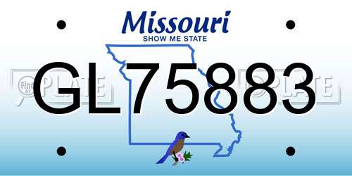 GL75883 Missouri License Plate