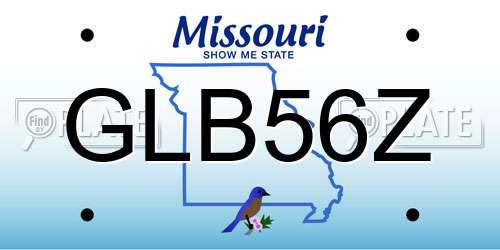 GLB56Z Missouri License Plate