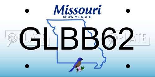 GLBB62 Missouri License Plate