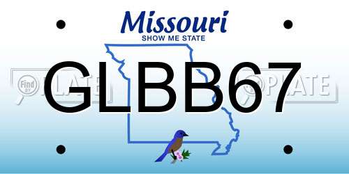 GLBB67 Missouri License Plate