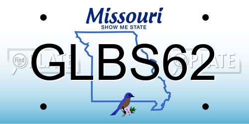 GLBS62 Missouri License Plate