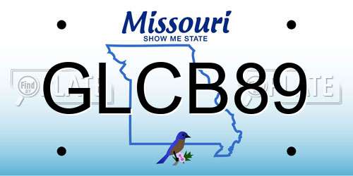 GLCB89 Missouri License Plate