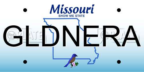 GLDNERA Missouri License Plate