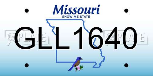 GLL1640 Missouri License Plate
