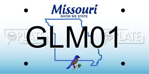 GLM01 Missouri License Plate