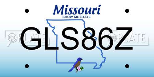 GLS86Z Missouri License Plate