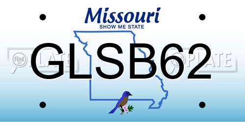 GLSB62 Missouri License Plate