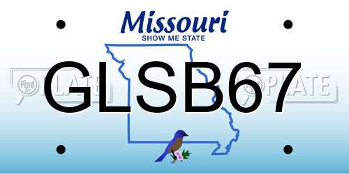 GLSB67 Missouri License Plate
