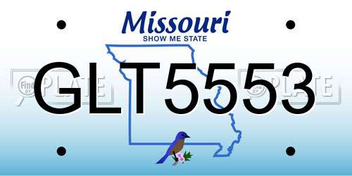 GLT5553 Missouri License Plate