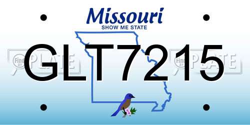 GLT7215 Missouri License Plate