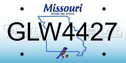 GLW4427 Missouri License Plate