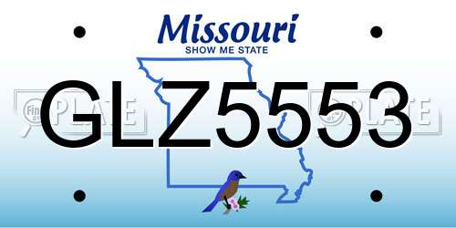 GLZ5553 Missouri License Plate
