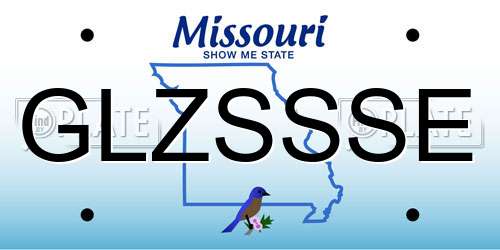 GLZSSSE Missouri License Plate
