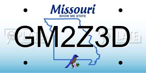 GM2Z3D Missouri License Plate