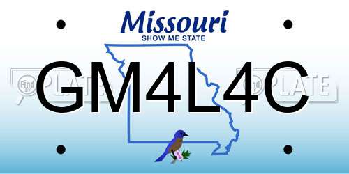 GM4L4C Missouri License Plate