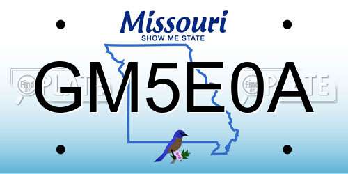 GM5E0A Missouri License Plate