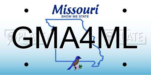 GMA4ML Missouri License Plate