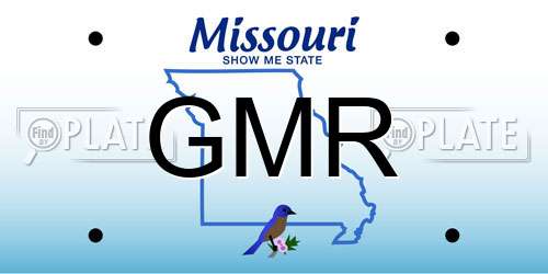 GMR Missouri License Plate