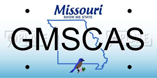 GMSCAS Missouri License Plate