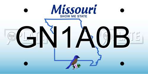 GN1A0B Missouri License Plate