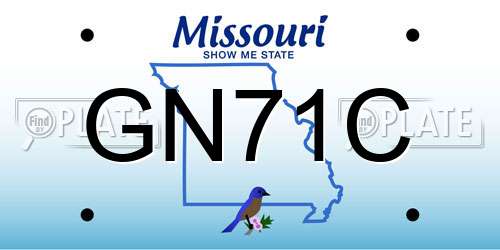 GN71C Missouri License Plate