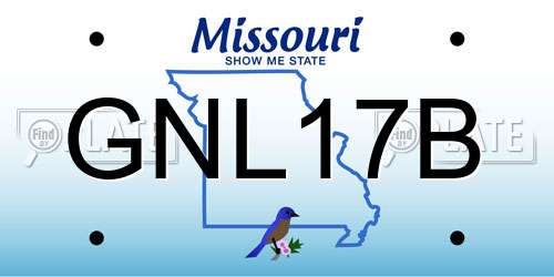 GNL17B Missouri License Plate