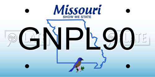 GNPL90 Missouri License Plate
