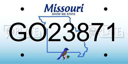 GO23871 Missouri License Plate