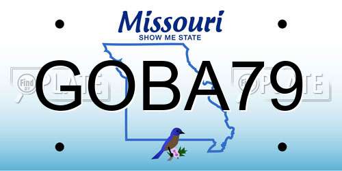 GOBA79 Missouri License Plate