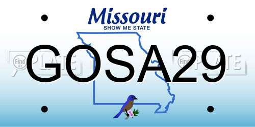 GOSA29 Missouri License Plate