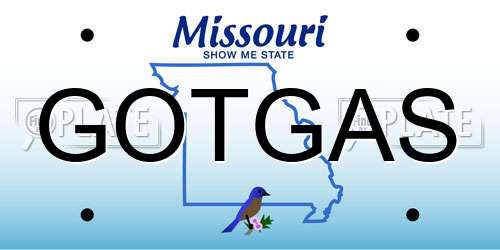 GOTGAS Missouri License Plate