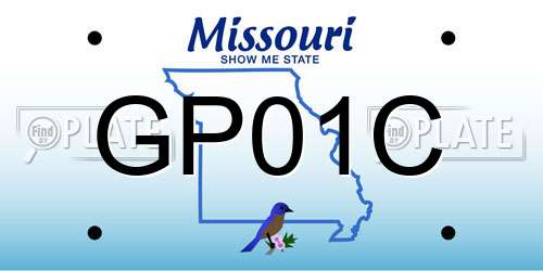 GP01C Missouri License Plate